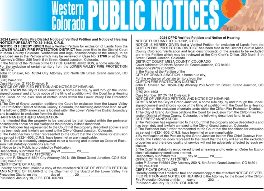 2024 Lower Valley Fire District Notice of Verified Petition and Notice of
Hearing