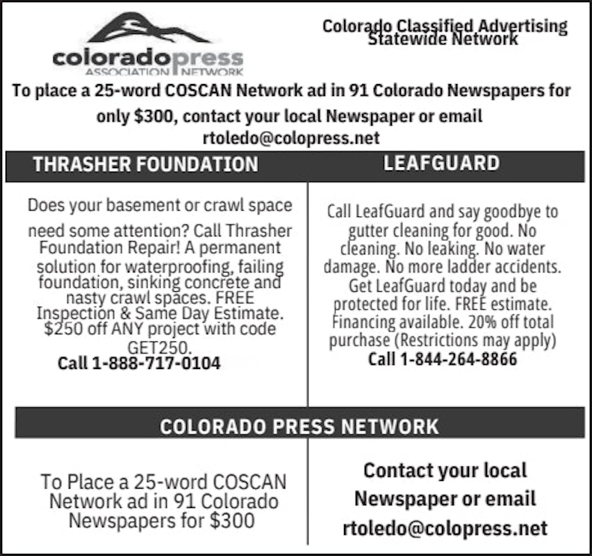 Thrasher Foundation and Leafguard Ads