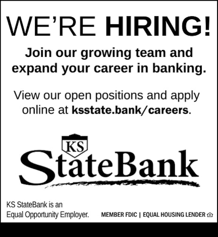 We're Hiring at KS StateBank